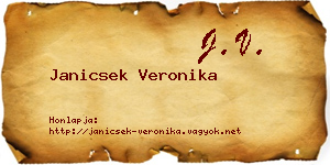 Janicsek Veronika névjegykártya